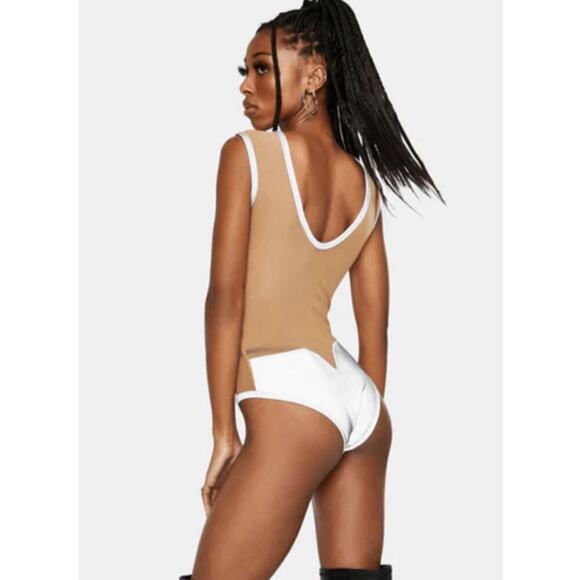 🦋B2G1🦋NEVANUDE Reflective Star Struck Stars Nude Mesh One Piece Bodysuit - Picture 4 of 7